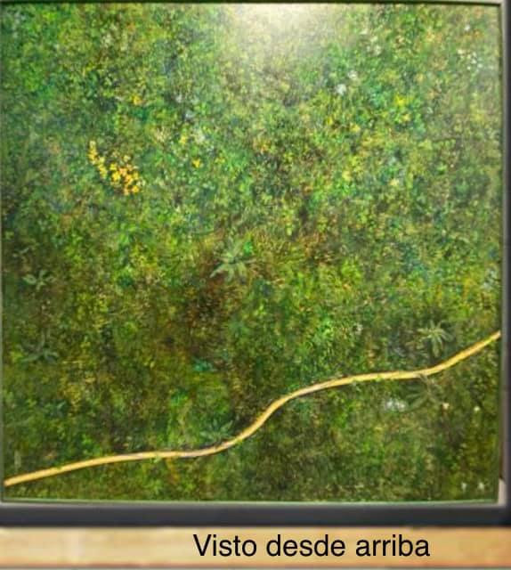 Visto desde arriba II  (óleo sobre tela ,162x162)