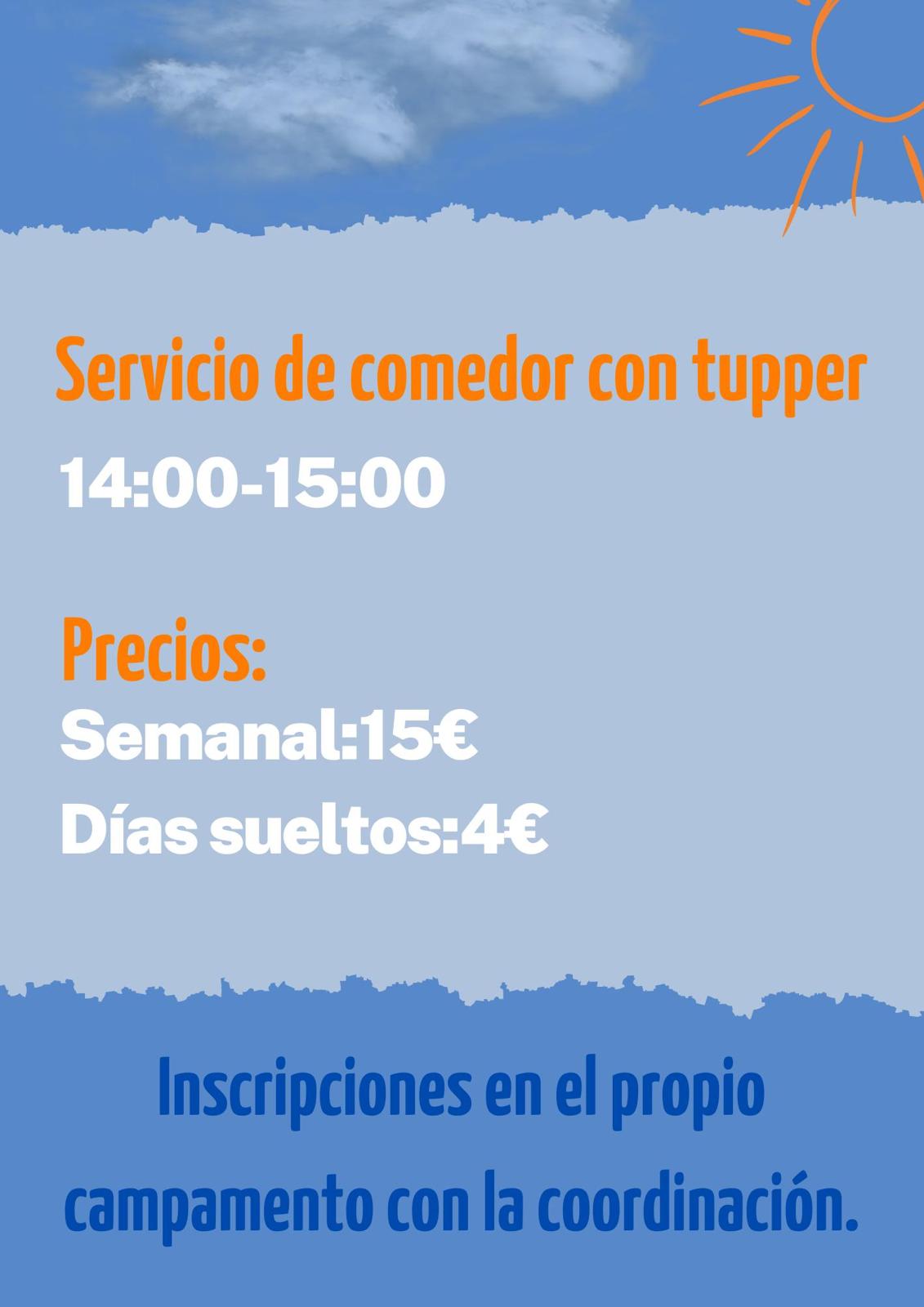 servicio de comedor con tupper