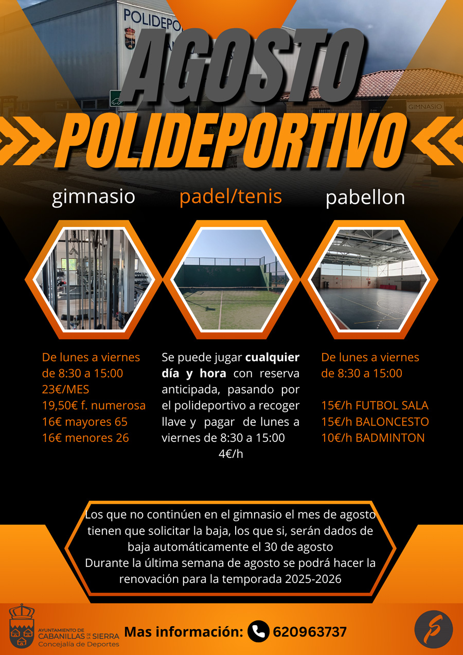 Polideportivo agosto 2025