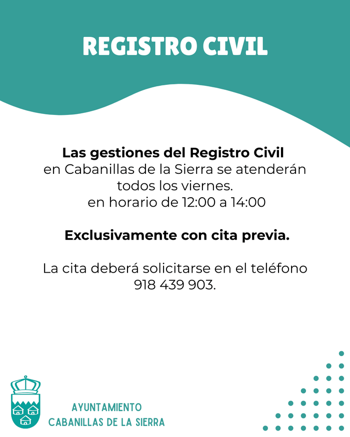 AYUNTAMIENTO INFORMA Registro civil