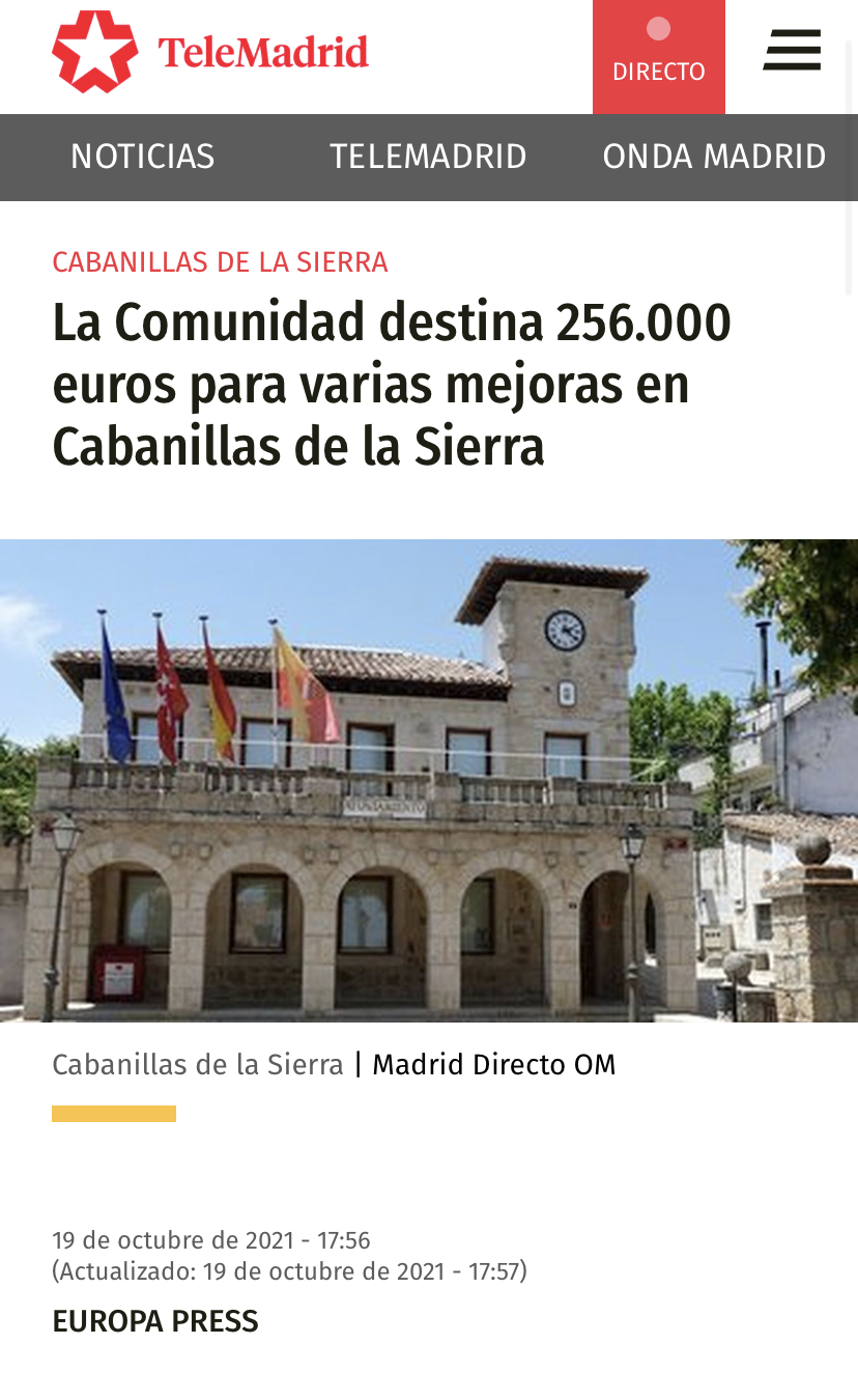 Cabanillas Madrid directo