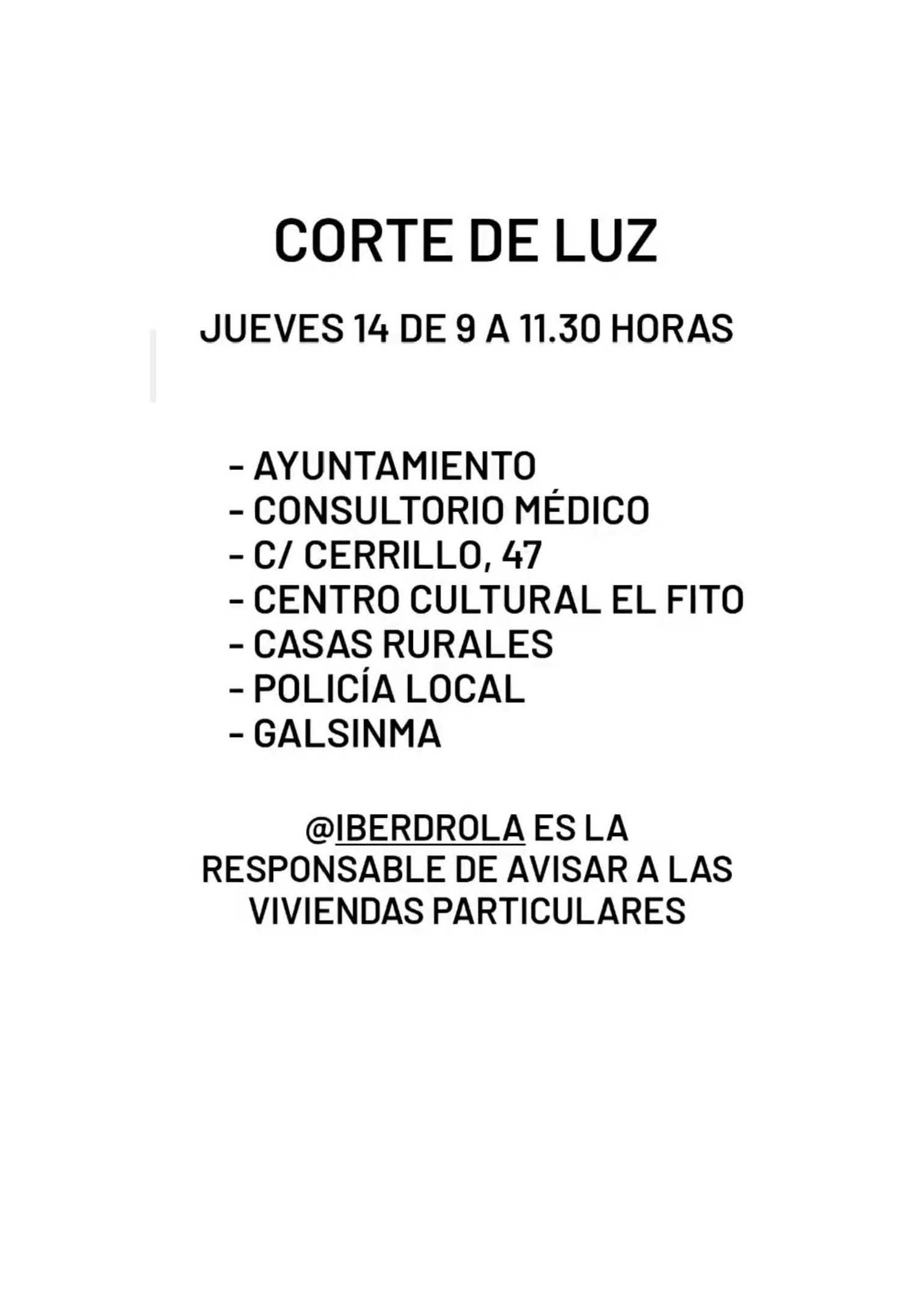 corte luz 14 enero 21