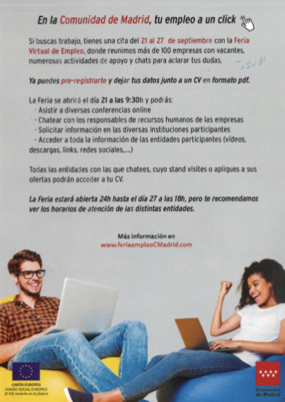 feria virtual empleo comunidad madrid info