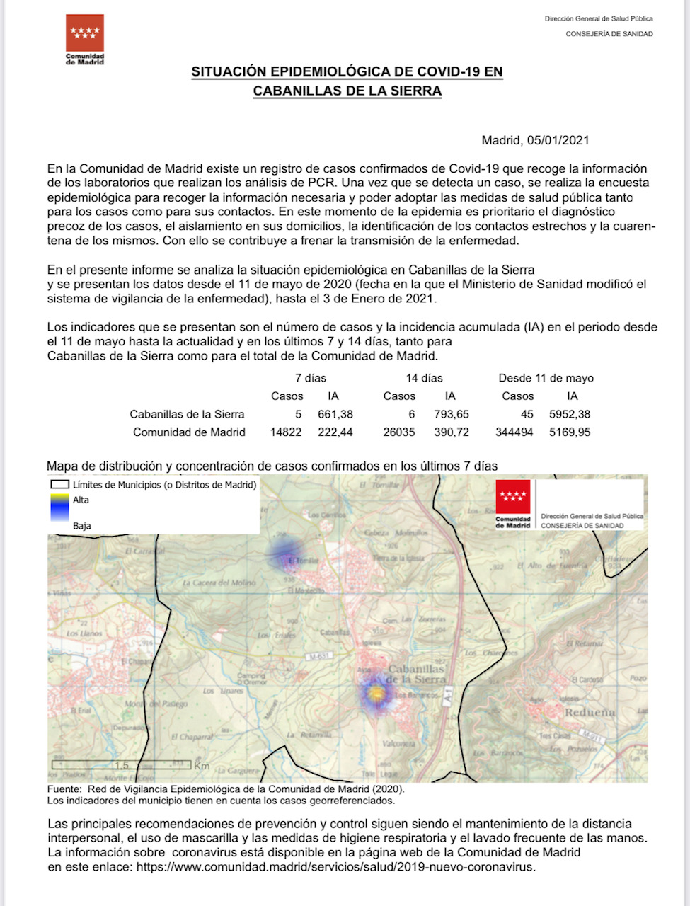 situacion epidemiologica Cabanillas 20210105