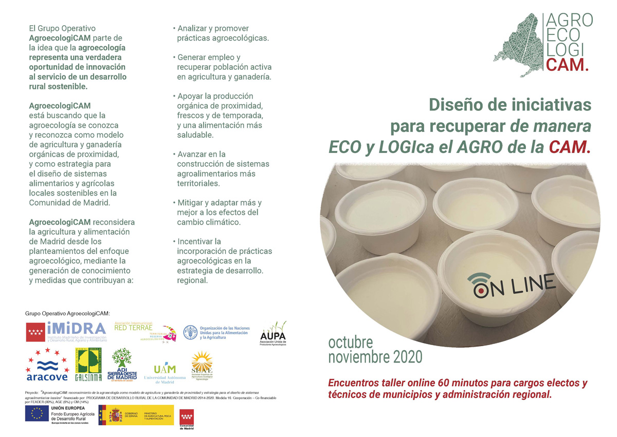 Diptico encuentro taller online 2020 agroecologica CAM 1