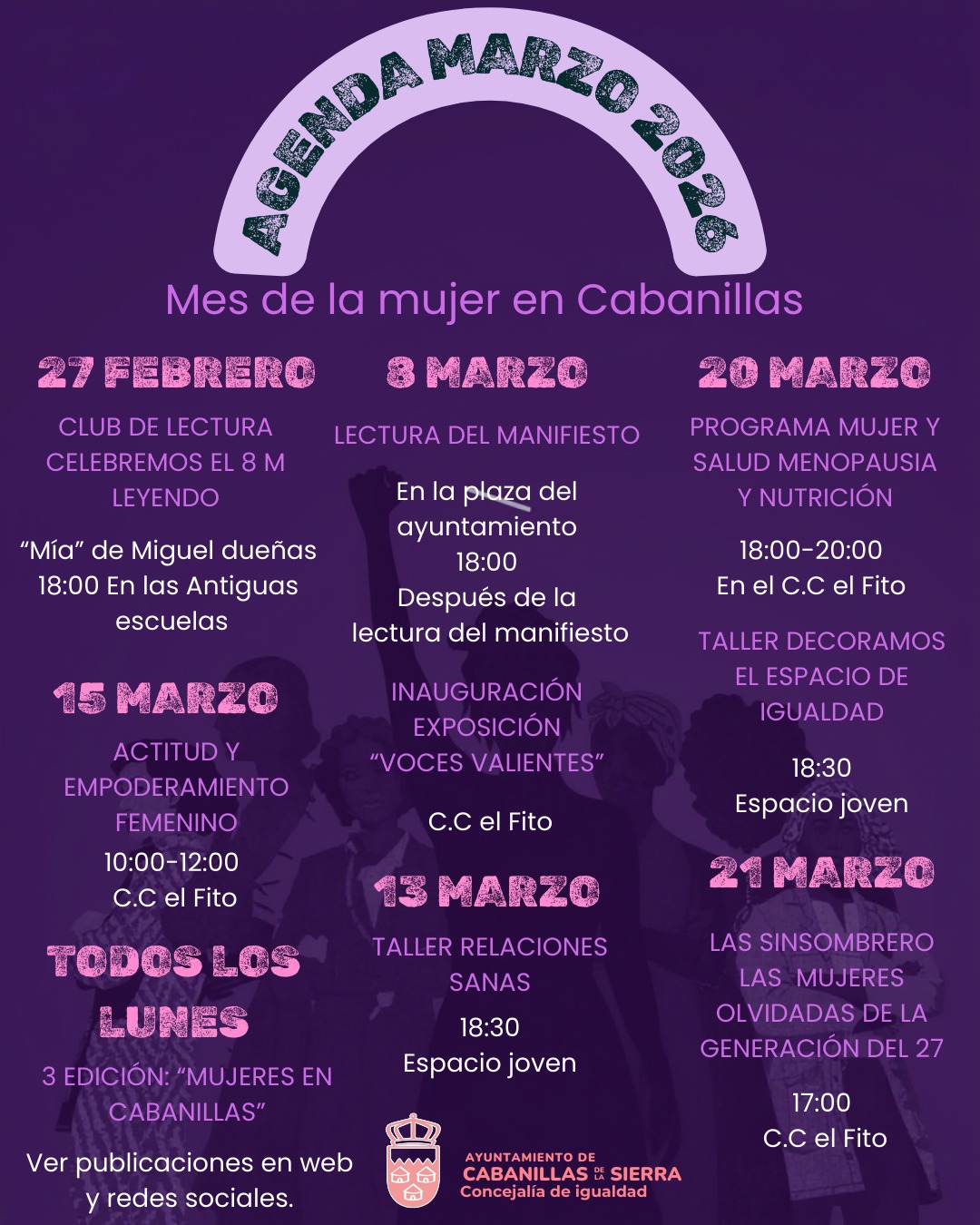 MARZO MES DE LA MUJER EN CABANILLAS 2026