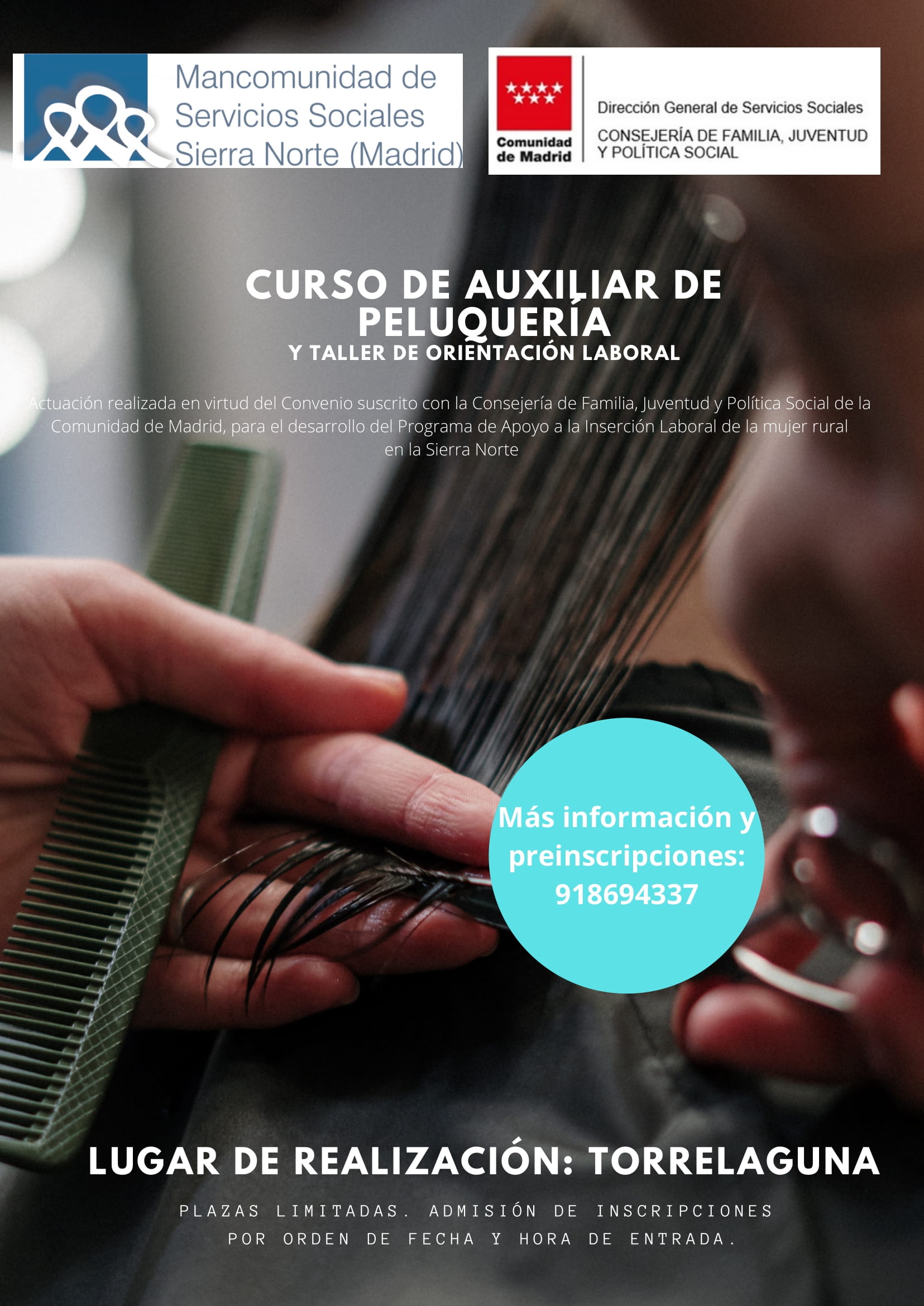 Cartel Curso Peluquería 1