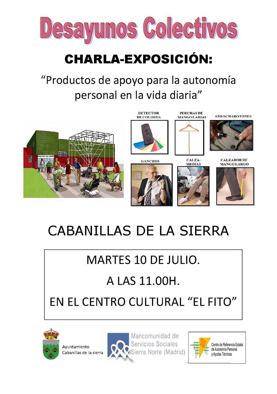 Cartel Charla ayudas tecnicas