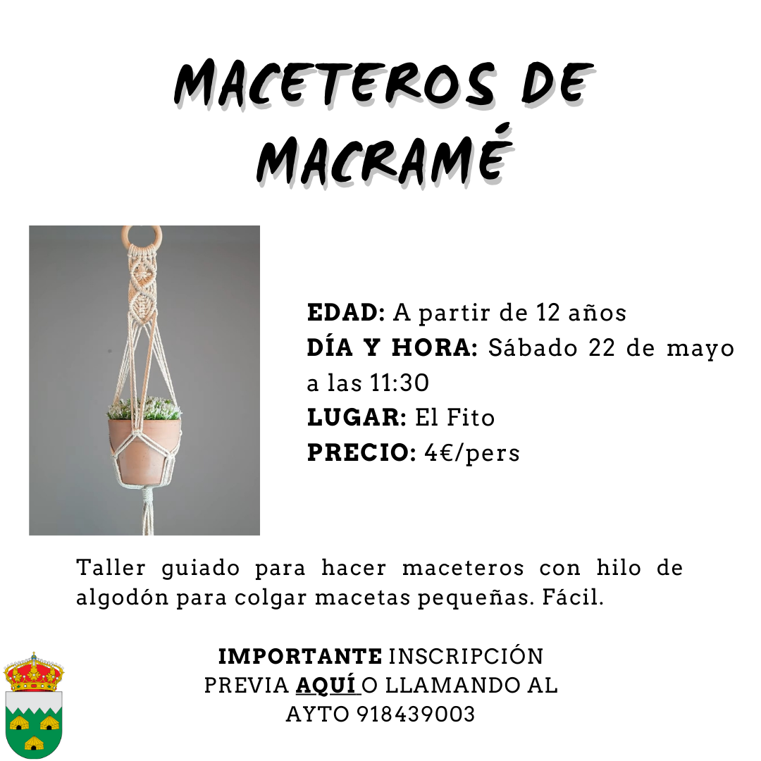 taller macetero macramé