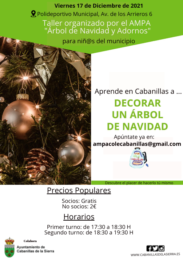 taller AMPA decorar arbol navidad