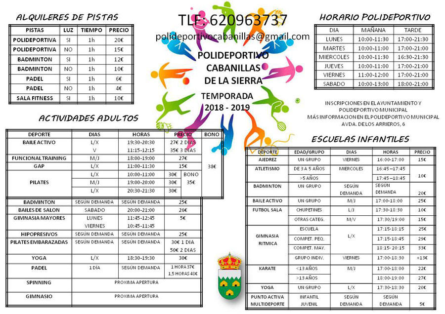 ACTIVIDADES POLIDEPORTIVAS 2018 2019