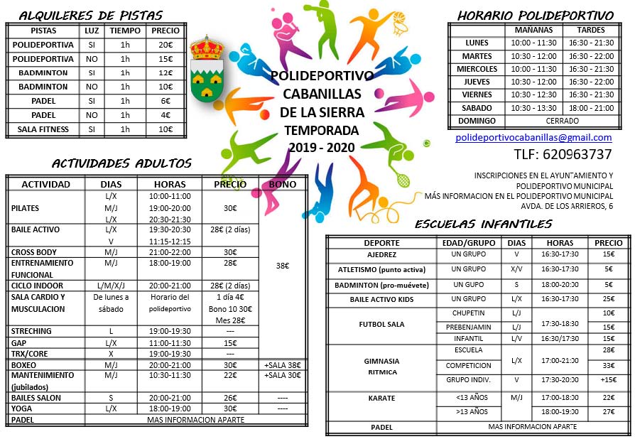 ACTIVIDADES POLIDEPORTIVAS 2019 2020 2