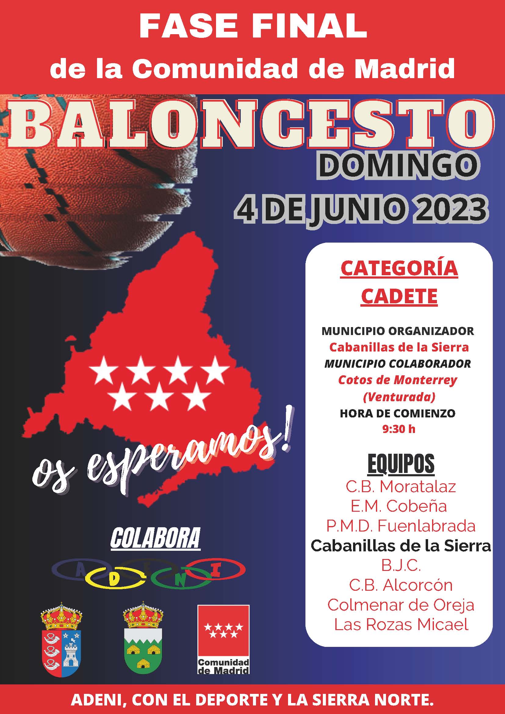 CartelFaseFinalBaloncestoCadete2023