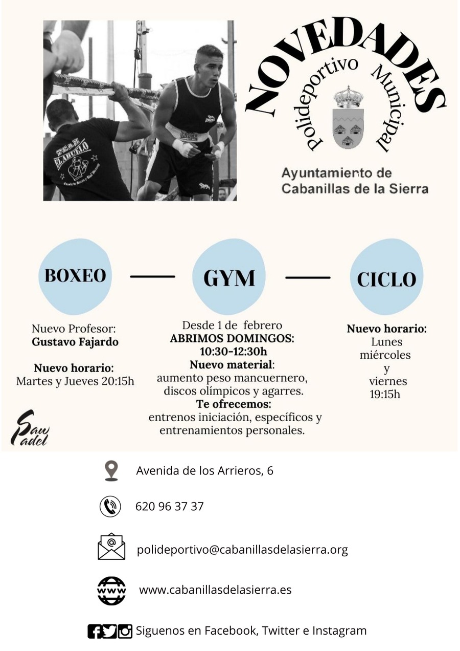 novedades polideportivo 20220201