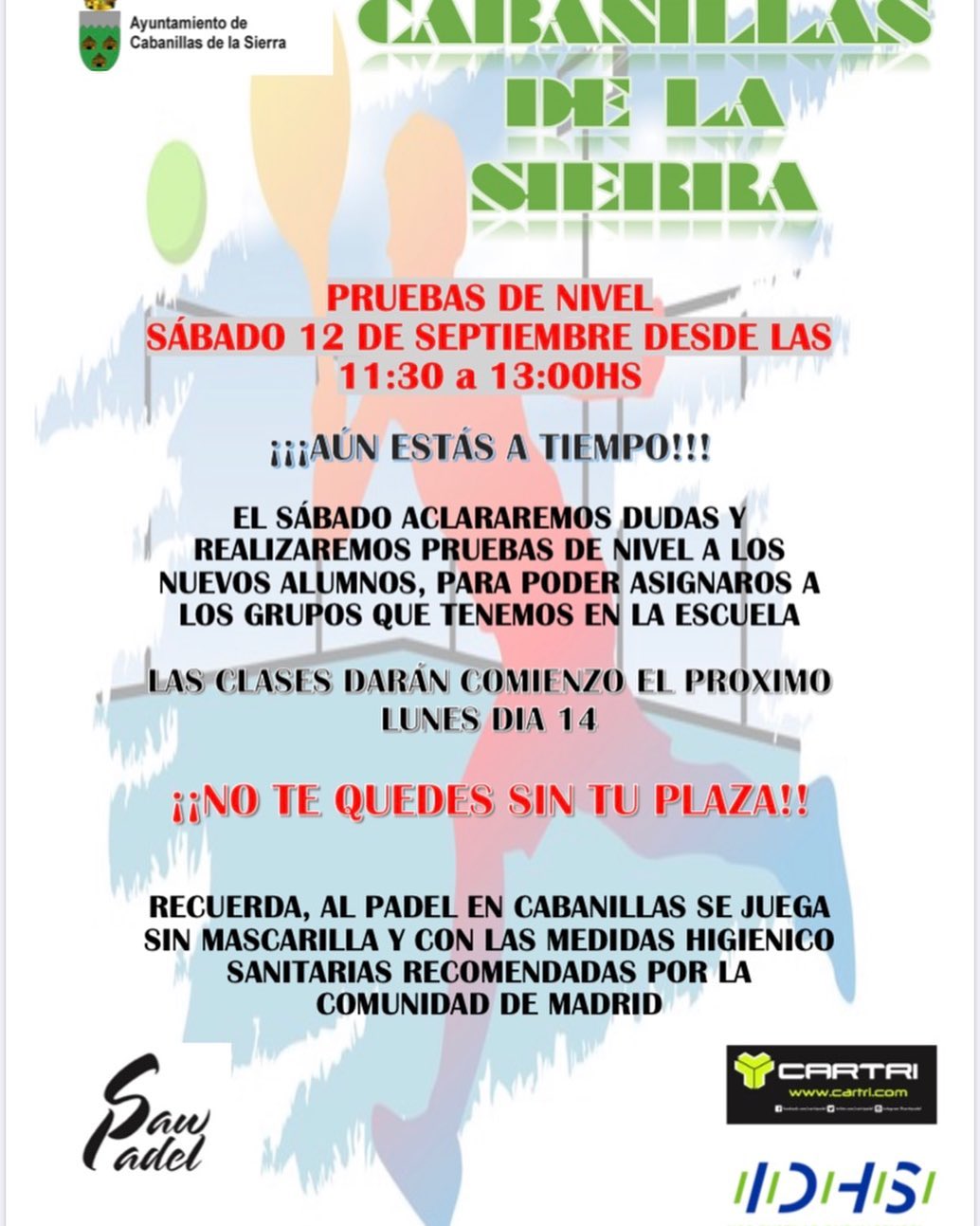 pruebas de nivel Saw Padel Cabanillas