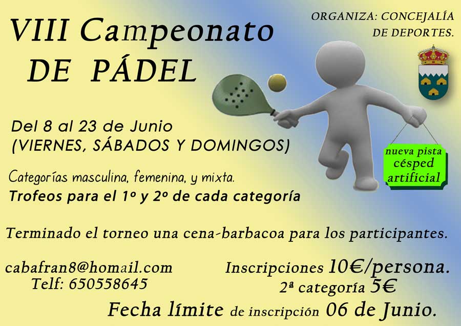 torneo de padel junio 2018 