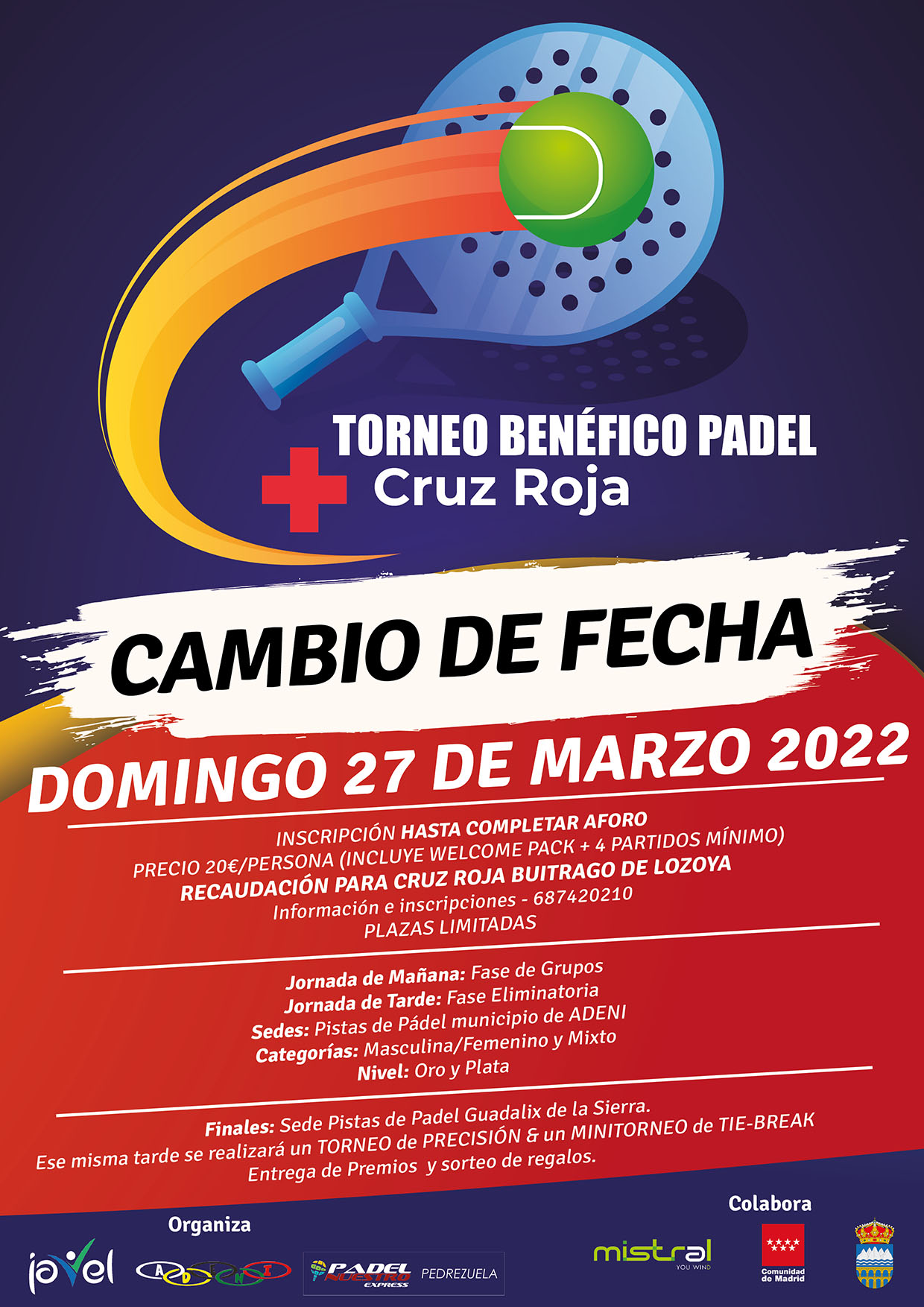 torneo padel benefico Cruz Roja