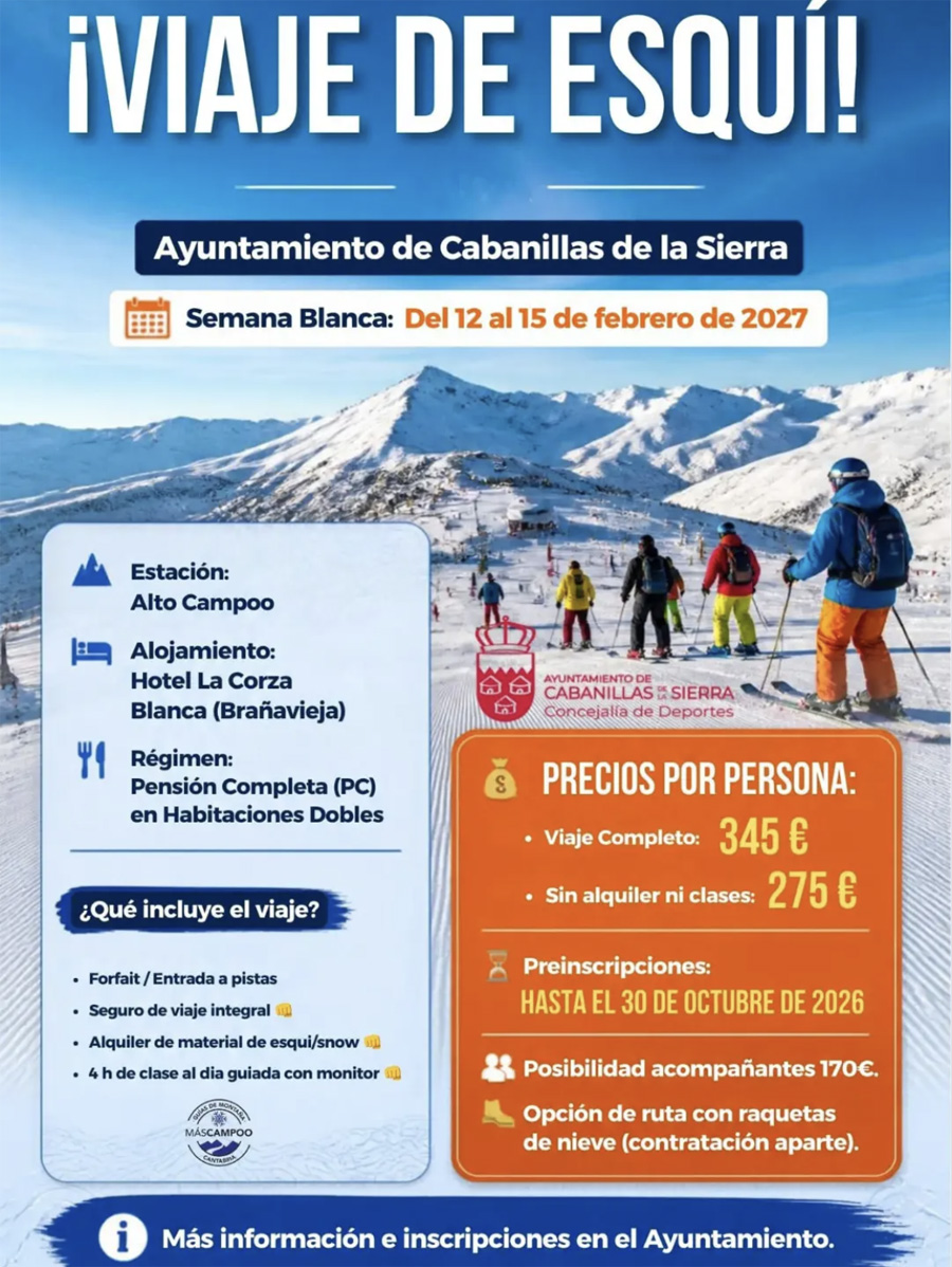 viaje esqui feb 2027