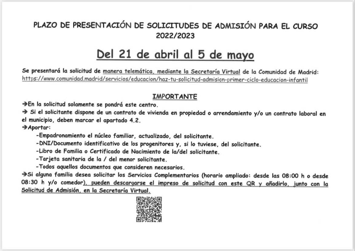 CARTEL SOLICITUDES CURSO 22 23