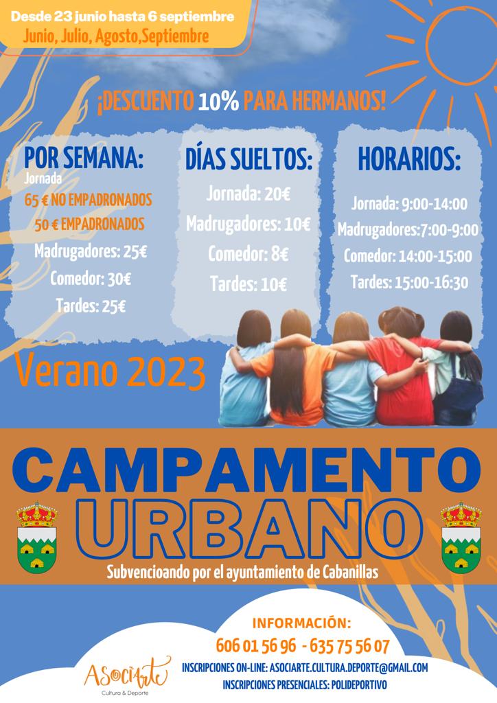 CARTEL CAMPAMENTO URVANO VERANO 2023