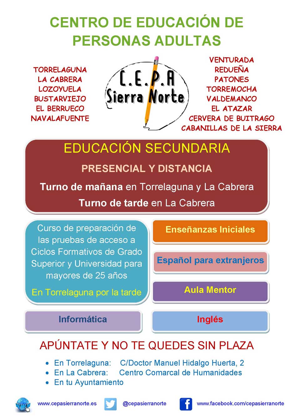 Cartel CEPA Sierra Norte