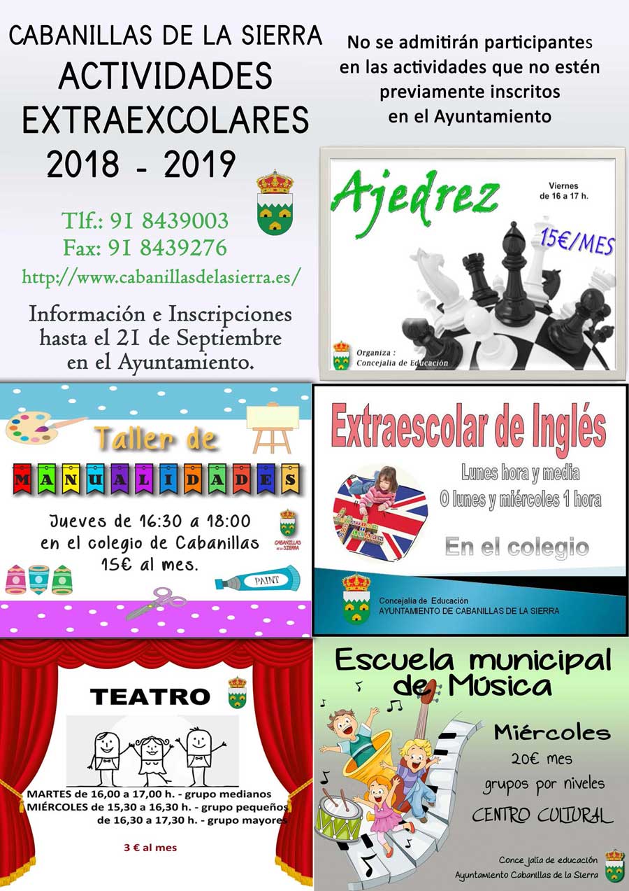 extraescolares 2018 2019