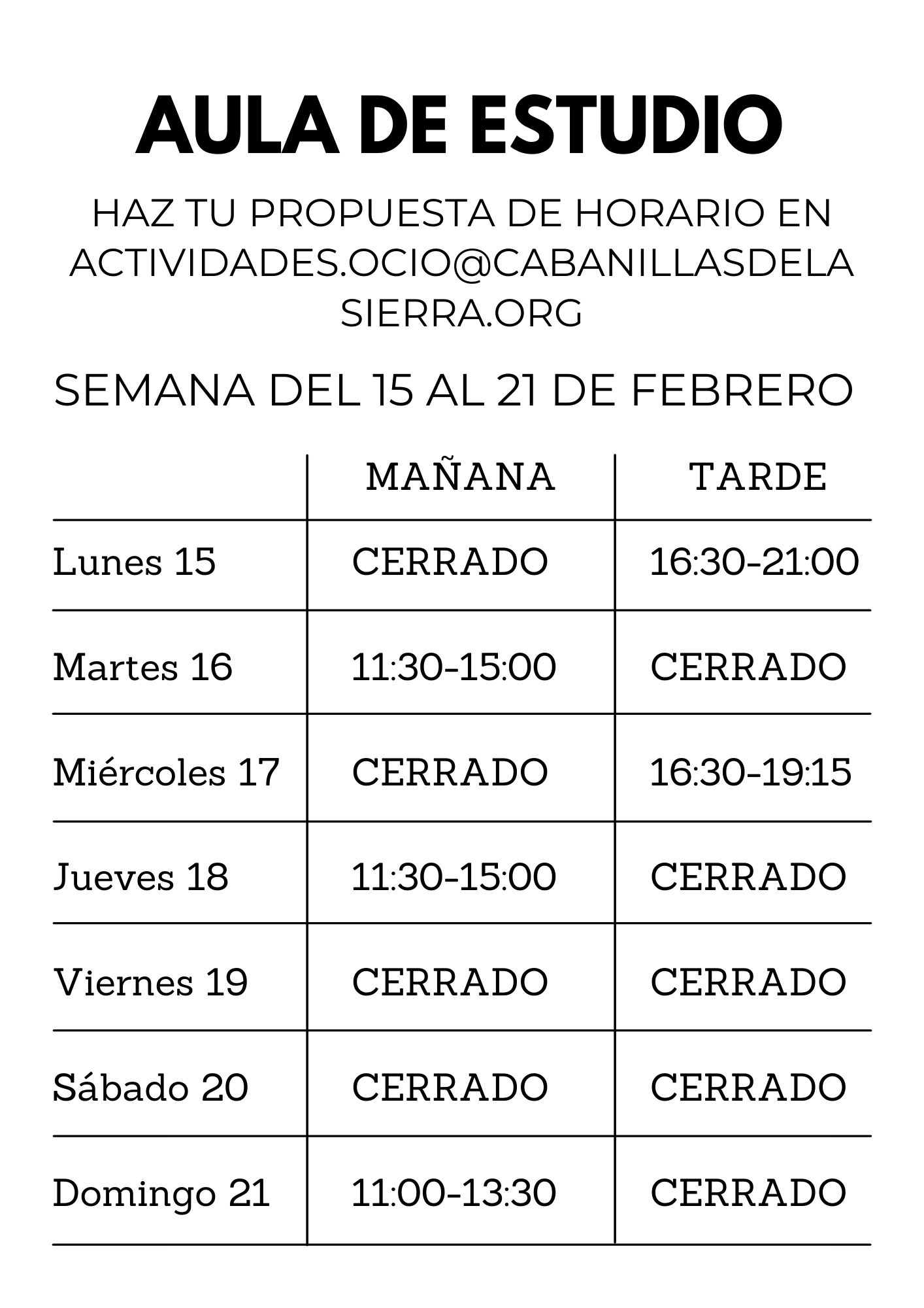 horario