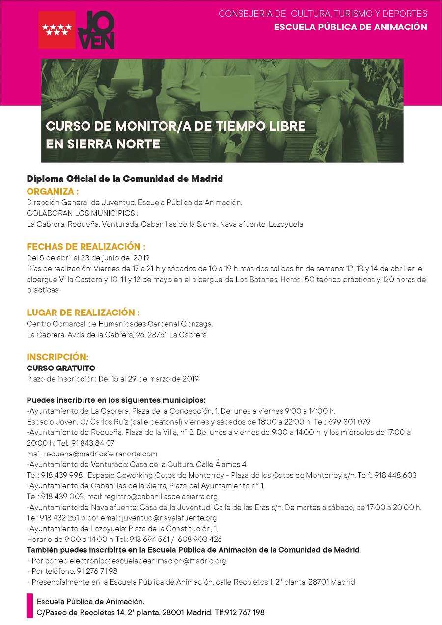 CursoMonitorTiempoLibre Cartel