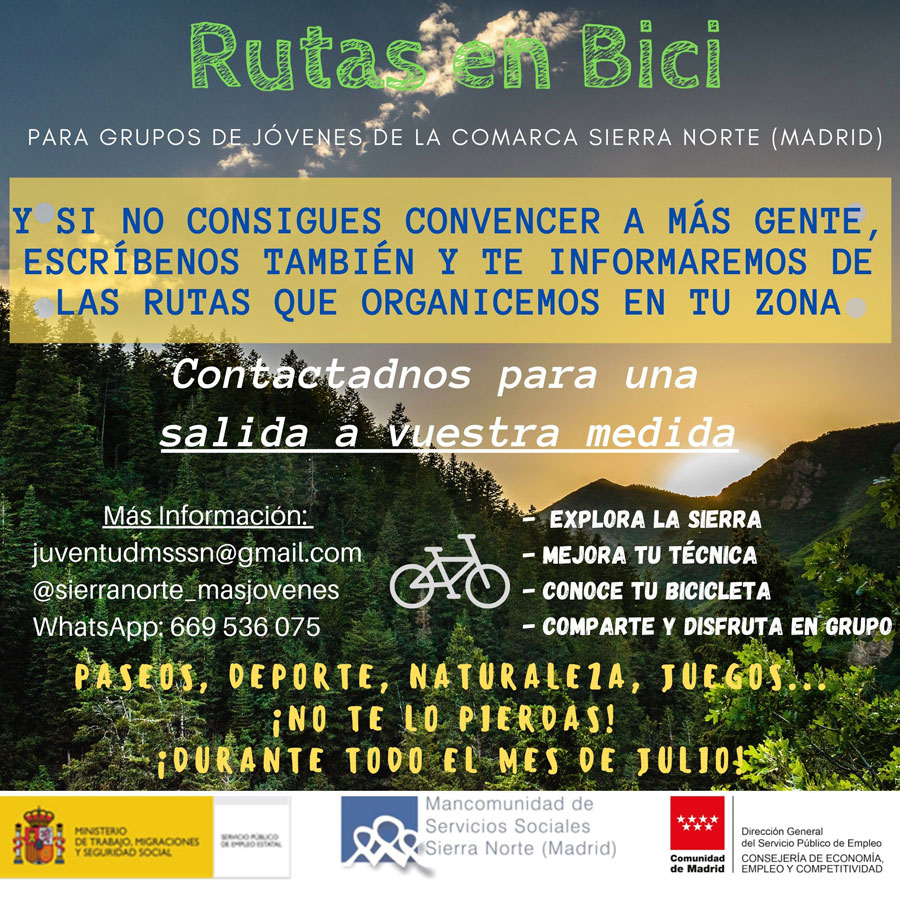 Rutas en bici por la Sierra Norte de Madrid