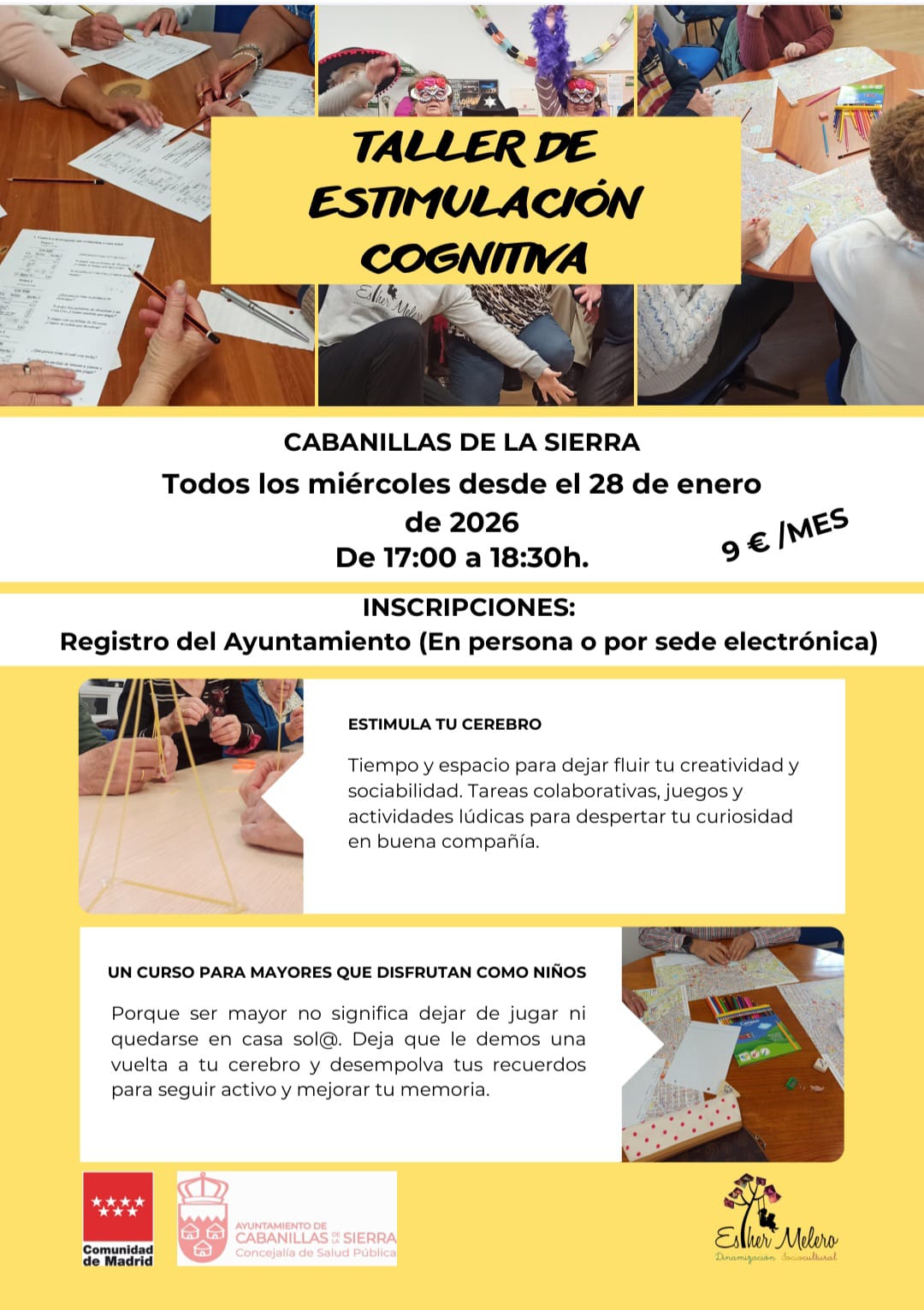 Taller estimulación cognitiva Cabanillas 2026